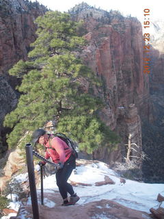 192 84p. Zion National Park - Angels Landing hike - Adam using chains