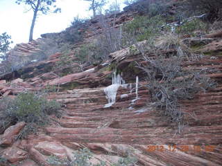 216 84p. Zion National Park - Angels Landing hike - icicles