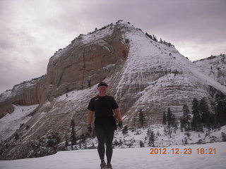 238 84p. Zion National Park - Angels Landing hike - West Rim trail - Adam (tripod)