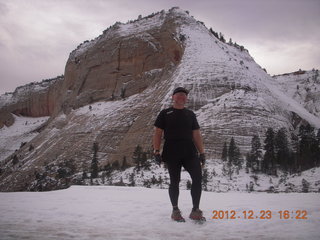 239 84p. Zion National Park - Angels Landing hike - West Rim trail - Adam (tripod)