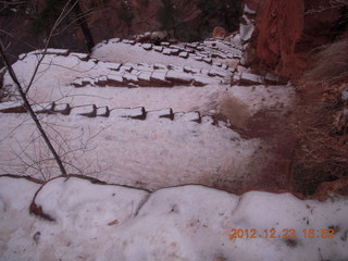 Zion National Park - Angels Landing hike - slippery Walter's Wiggles