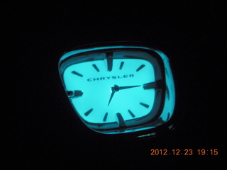 301 84p. Chrysler 200 clock at night