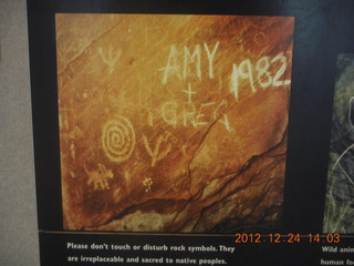 248 84q. Zion National Park - recent 'petroglyphs' photo
