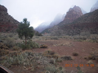 Zion National Park - cloudy, foggy Observation Point hike