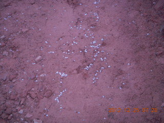 11 84r. Zion National Park - Watchman hike - hailstones from last night