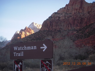 41 84r. Zion National Park - Watchman hike - sign