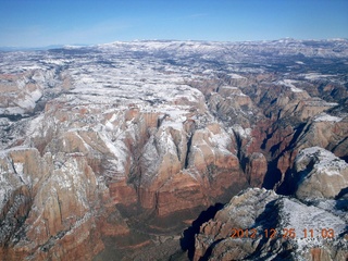 aerial - Springdale and Zion National Park
