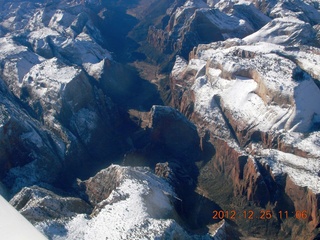 100 84r. aerial - Zion National Park - Observation Point and Angels Landing