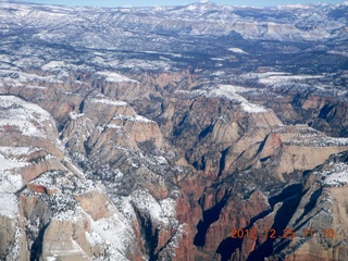 aerial - Zion National Park area