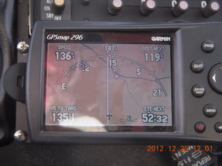 174 84r. GPS says 136 knots - must be a tailwind