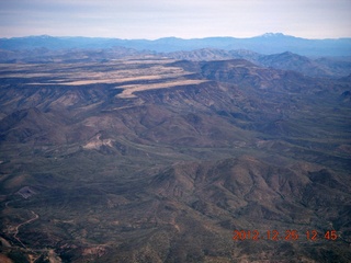 aerial - plateau and canyons north of Phoenix