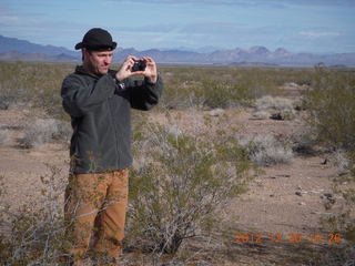 Adam and birthday wall-of-chocolate cake