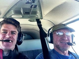 Kevin and Adam flying in N8377W