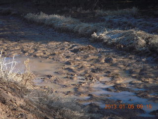 canal and road west of Tempe Town Lake - goofy face