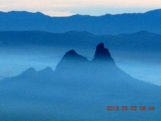 aerial - hazy-layer morning - Picacho Peak