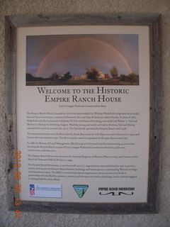 Empire Ranch tour - sign