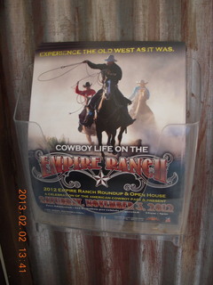 Empire Ranch tour - sign