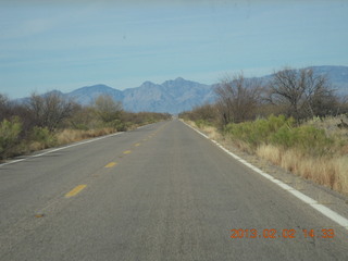 drive back from Empire Ranch