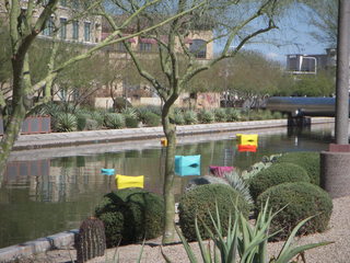 Scottsdale Art - floating triangles in the canal