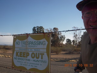 Eagle Roost run - KEEP OUT sign