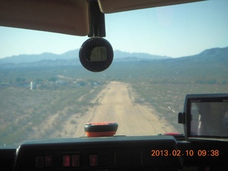 aerial - Eagle Roost flight in Charles R's airplane - landing at Alamo Lake