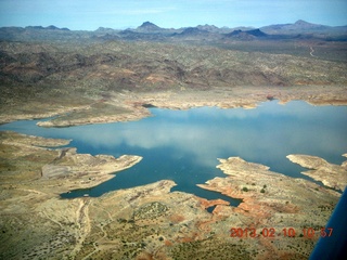 aerial - Eagle Roost flight in Charles R's airplane - landing at Alamo Lake