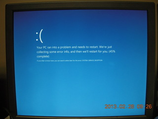 22 86w. Windows 8 crash at work