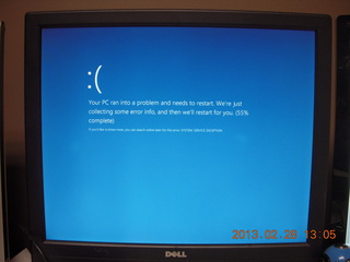 30 86w. Windows 8 crash at work