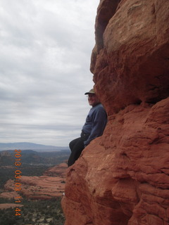 Sedona - Pink Jeep tour - Adam at the trail summit