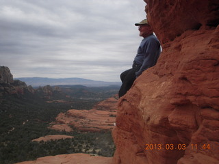 Sedona - Pink Jeep tour - Adam at the trail summit