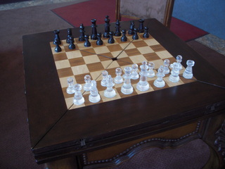 Chess set at FBO at HII