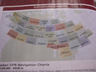 Canada map of sectional charts