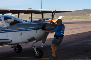 401 87b. Yaseen's pictures - Adam parking N8377W at Deer Valley Airport