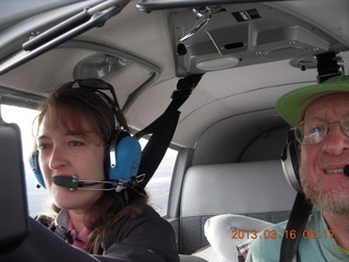 404 87g. Theresa Q and half of Adam flying in N8377W