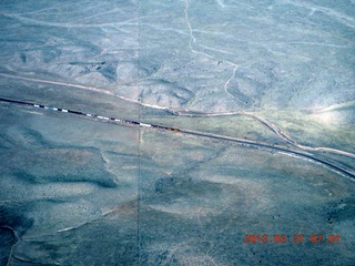 4 87x. aerial - train near Seligman