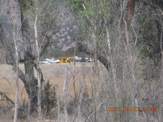 51 88l. Double Circle Ranch at Eagle Creek run - seeing airplane through the trees