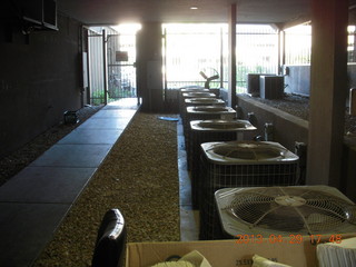 eight air conditioners in an enclosed area (not too smart)
