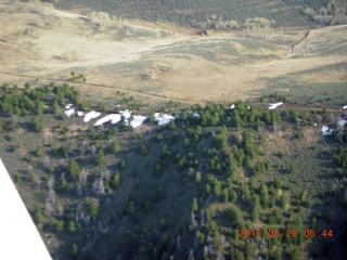 aerial - snow south of Sand Wash