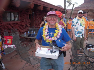 203 89r. Caveman Ranch - Adam with raffle prizes