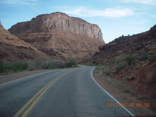 8 89s. driving Route 128 along the Colorado River