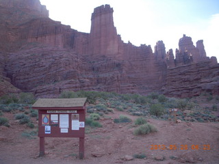 Fisher Towers trailhead sign