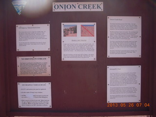36 89s. Onion Creek drive sign