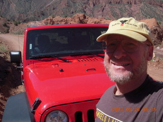 Onion Creek drive - Adam and red Jeep