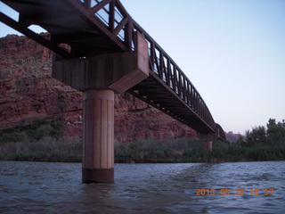 130 89s. night boat ride along the Colorado River - bike bridge