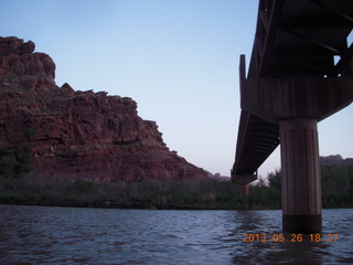 131 89s. night boat ride along the Colorado River - bike bridge