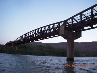 132 89s. night boat ride along the Colorado River - bike bridge