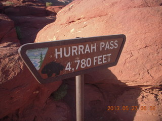 Harrah Pass drive - the top - sign