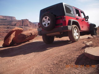 Chicken Corner drive - end of the road - my red Jeep