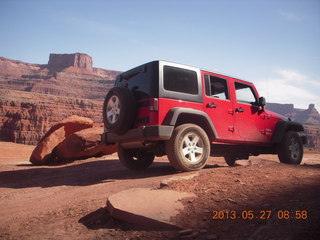 Chicken Corner drive - end of the road- my red Jeep