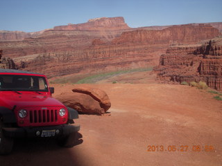 Chicken Corner drive - end of the road - my red Jeep